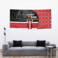 Kenya Jamhuri Day Tapestry One People One Nation Massai Shuka Pattern - Wonder Print Shop