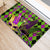 Mardi Gras 2024 Rubber Doormat Jester Mask With Beads Colorful Version