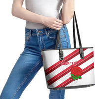 Custom England Rugby Leather Tote Bag 2024 Go Champions Red Rose Sporty Version - Wonder Print Shop