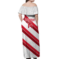 Custom England Rugby Off Shoulder Maxi Dress 2024 Go Champions Red Rose Sporty Version - Wonder Print Shop