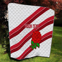 Custom England Rugby Quilt 2024 Go Champions Red Rose Sporty Version - Wonder Print Shop