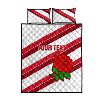 Custom England Rugby Quilt Bed Set 2024 Go Champions Red Rose Sporty Version - Wonder Print Shop
