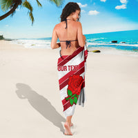 Custom England Rugby Sarong 2024 Go Champions Red Rose Sporty Version - Wonder Print Shop