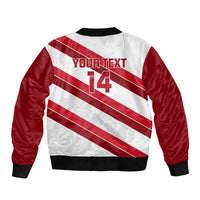 Custom England Rugby Sleeve Zip Bomber Jacket 2024 Go Champions Red Rose Sporty Version - Wonder Print Shop