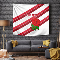 Custom England Rugby Tapestry 2024 Go Champions Red Rose Sporty Version - Wonder Print Shop
