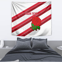 Custom England Rugby Tapestry 2024 Go Champions Red Rose Sporty Version - Wonder Print Shop