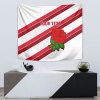 Custom England Rugby Tapestry 2024 Go Champions Red Rose Sporty Version - Wonder Print Shop