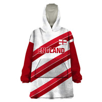 Custom England Rugby Wearable Blanket Hoodie 2024 Go Champions Red Rose Sporty Version - Wonder Print Shop