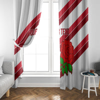Custom England Rugby Window Curtain 2024 Go Champions Red Rose Sporty Version - Wonder Print Shop