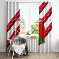 Custom England Rugby Window Curtain 2024 Go Champions Red Rose Sporty Version - Wonder Print Shop