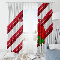 Custom England Rugby Window Curtain 2024 Go Champions Red Rose Sporty Version - Wonder Print Shop