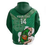 Custom Ireland Rugby Hoodie 2024 Irish Shamrocks With Celtic Pattern - Wonder Print Shop