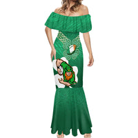 Custom Ireland Rugby Mermaid Dress 2024 Irish Shamrocks With Celtic Pattern - Wonder Print Shop