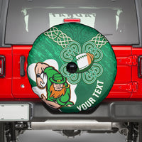 Custom Ireland Rugby Spare Tire Cover 2024 Irish Shamrocks With Celtic Pattern - Wonder Print Shop