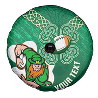 Custom Ireland Rugby Spare Tire Cover 2024 Irish Shamrocks With Celtic Pattern - Wonder Print Shop