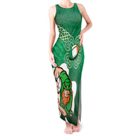 Custom Ireland Rugby Tank Maxi Dress 2024 Irish Shamrocks With Celtic Pattern - Wonder Print Shop