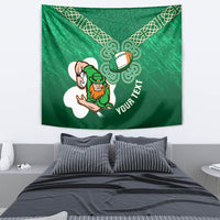 Custom Ireland Rugby Tapestry 2024 Irish Shamrocks With Celtic Pattern - Wonder Print Shop