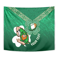 Custom Ireland Rugby Tapestry 2024 Irish Shamrocks With Celtic Pattern - Wonder Print Shop