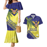 US Virgin Islands Couples Matching Mermaid Dress and Hawaiian Shirt United in Pride and Hope