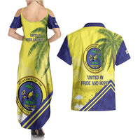 US Virgin Islands Couples Matching Summer Maxi Dress and Hawaiian Shirt United in Pride and Hope