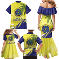 US Virgin Islands Family Matching Mermaid Dress and Hawaiian Shirt United in Pride and Hope - Wonder Print Shop