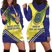 US Virgin Islands Hoodie Dress United in Pride and Hope - Wonder Print Shop