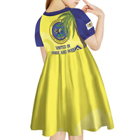 US Virgin Islands Kid Short Sleeve Dress United in Pride and Hope - Wonder Print Shop