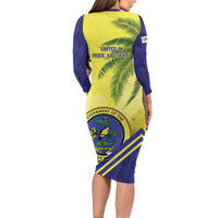US Virgin Islands Long Sleeve Bodycon Dress United in Pride and Hope - Wonder Print Shop
