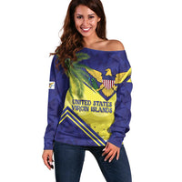 US Virgin Islands Off Shoulder Sweater United in Pride and Hope - Wonder Print Shop