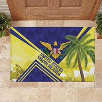 US Virgin Islands Rubber Doormat United in Pride and Hope - Wonder Print Shop