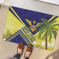 US Virgin Islands Rubber Doormat United in Pride and Hope - Wonder Print Shop