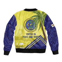 US Virgin Islands Sleeve Zip Bomber Jacket United in Pride and Hope - Wonder Print Shop