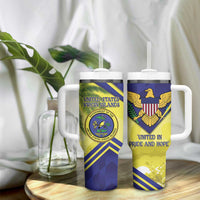 US Virgin Islands Tumbler With Handle United in Pride and Hope - Wonder Print Shop