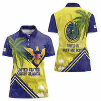 US Virgin Islands Women Polo Shirt United in Pride and Hope - Wonder Print Shop