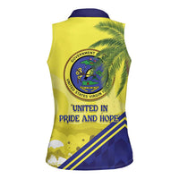 US Virgin Islands Women Sleeveless Polo Shirt United in Pride and Hope - Wonder Print Shop