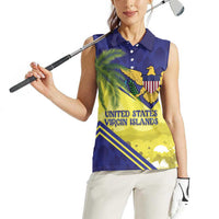 US Virgin Islands Women Sleeveless Polo Shirt United in Pride and Hope - Wonder Print Shop