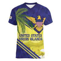 US Virgin Islands Women V-Neck T-Shirt United in Pride and Hope - Wonder Print Shop