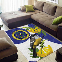 US Virgin Islands Area Rug Bananaquit Bird Mix Ginger Thomas Flower - Wonder Print Shop