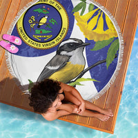 US Virgin Islands Beach Blanket Bananaquit Bird Mix Ginger Thomas Flower - Wonder Print Shop
