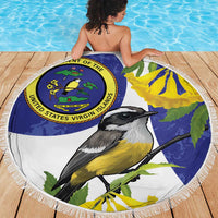 US Virgin Islands Beach Blanket Bananaquit Bird Mix Ginger Thomas Flower - Wonder Print Shop