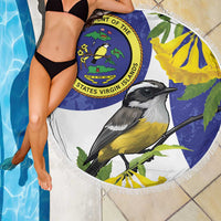 US Virgin Islands Beach Blanket Bananaquit Bird Mix Ginger Thomas Flower - Wonder Print Shop