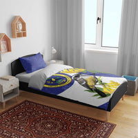 US Virgin Islands Bedding Set Bananaquit Bird Mix Ginger Thomas Flower - Wonder Print Shop