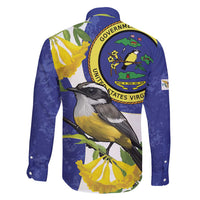 US Virgin Islands Family Matching Summer Maxi Dress and Hawaiian Shirt Bananaquit Bird Mix Ginger Thomas Flower - Wonder Print Shop