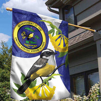 US Virgin Islands Garden Flag Bananaquit Bird Mix Ginger Thomas Flower - Wonder Print Shop