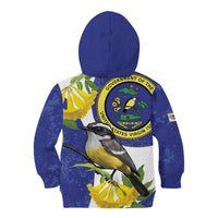US Virgin Islands Kid Hoodie Bananaquit Bird Mix Ginger Thomas Flower - Wonder Print Shop