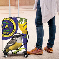 US Virgin Islands Luggage Cover Bananaquit Bird Mix Ginger Thomas Flower - Wonder Print Shop