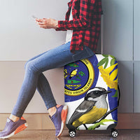 US Virgin Islands Luggage Cover Bananaquit Bird Mix Ginger Thomas Flower - Wonder Print Shop
