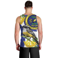 US Virgin Islands Men Tank Top Bananaquit Bird Mix Ginger Thomas Flower - Wonder Print Shop