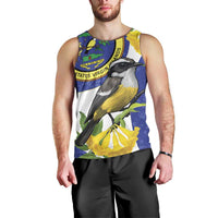 US Virgin Islands Men Tank Top Bananaquit Bird Mix Ginger Thomas Flower - Wonder Print Shop