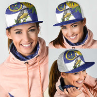 US Virgin Islands Mesh Trucker Cap Bananaquit Bird Mix Ginger Thomas Flower - Wonder Print Shop